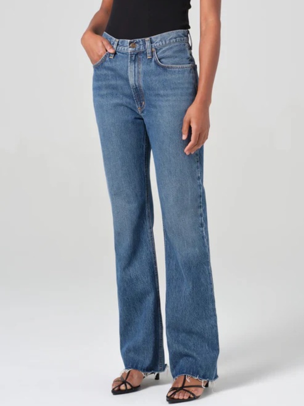 AGOLDE LEENA JEAN SZ 29 High-Waisted baby flare Leg Women’s Jeans - Blue